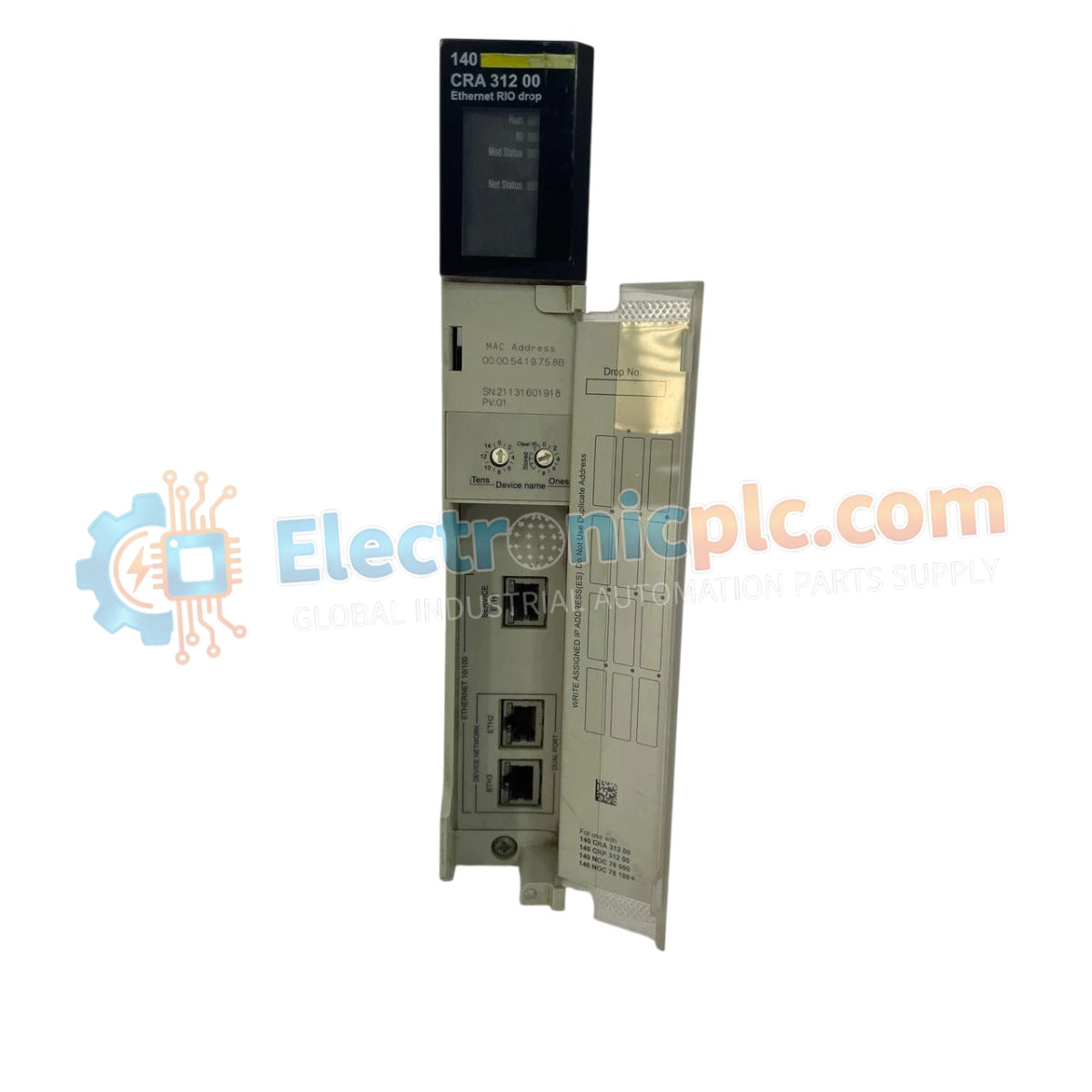 محول Schneider Electric 140CRA31200 Modicon Quantum Ethernet/IP RIO Drop