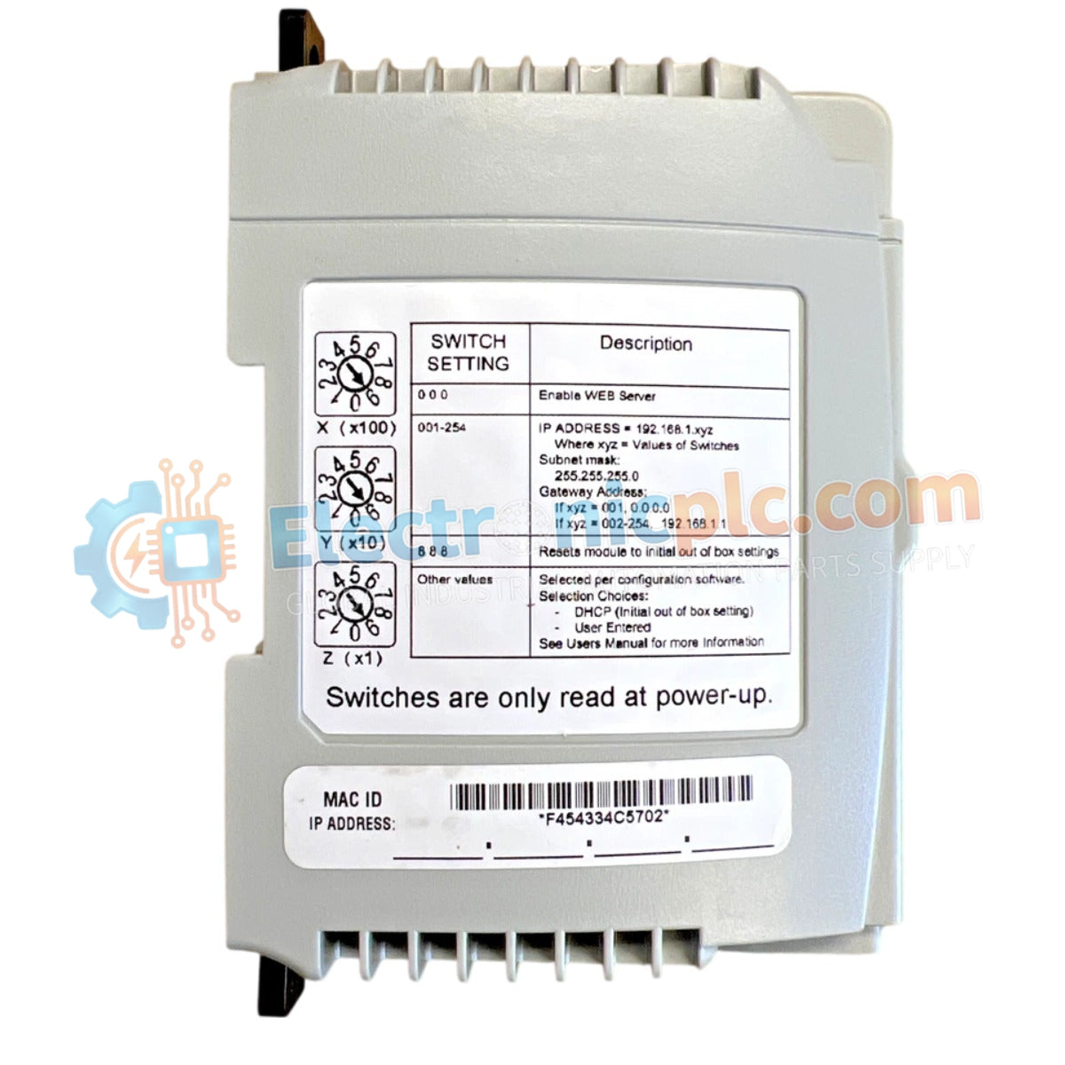 1769-AENTR Allen Bradley CompactLogix Dual-Port EtherNet/IP Adapter