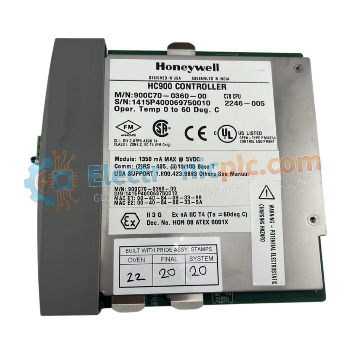 وحدة المعالجة المركزية (CPU Module) Honeywell 900C70-0360-00 ControlEdge HC900