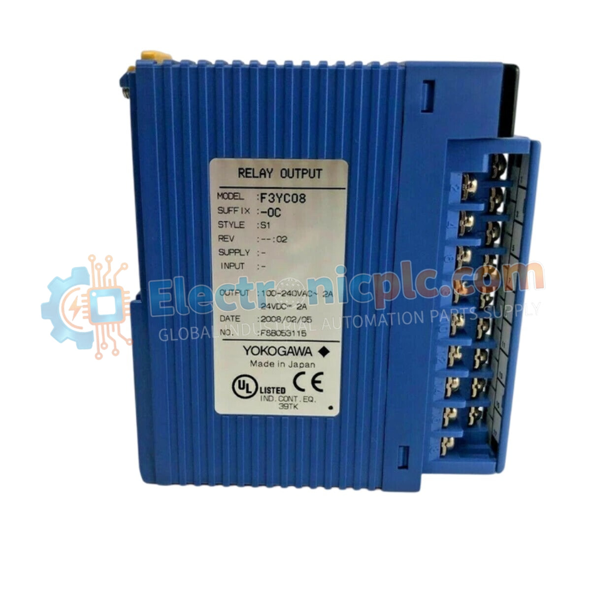 F3YC08-0C Yokogawa Relay Output Module Datasheet & Manual